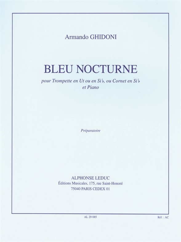 Ghidoni: Bleu Nocturne.: Trumpet: Instrumental Work
