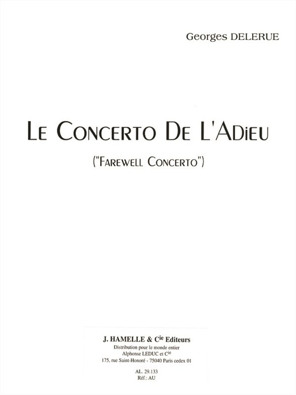 Georges Delerue: Le Concerto De L'Adieu 'Farewell Concerto': Violin: