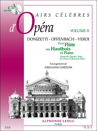 Airs Celebres D'Opera -Vol2: Flute or Oboe: Instrumental Album