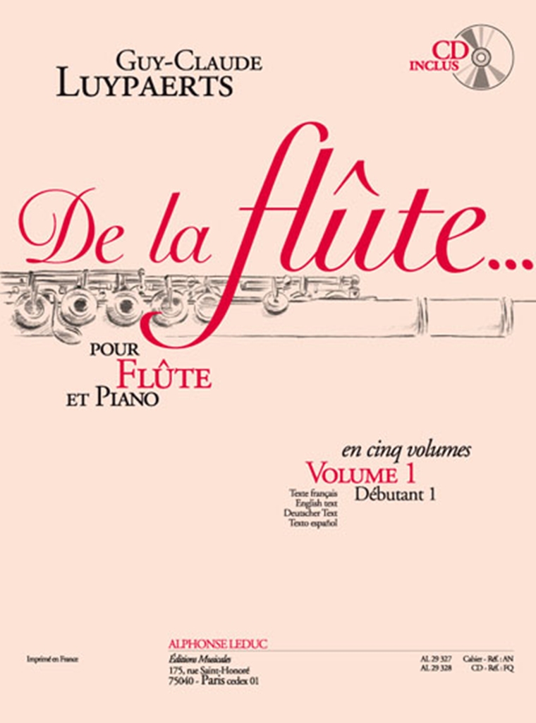 Guy-Claude Luypaerts: Guy-Claude Luypaerts: de La Flte Vol.1: Flute: