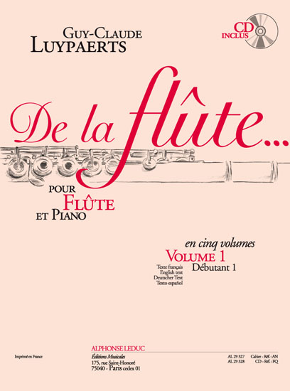 Guy-Claude Luypaerts: Guy-Claude Luypaerts: de La Flûte Vol.1: Flute: