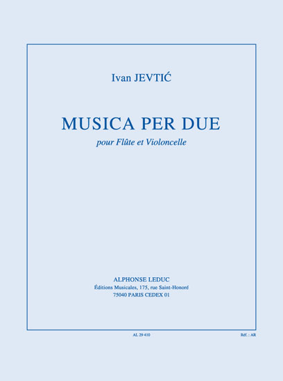 Ivan Jevti?: Musica Per Due: Flute & Cello: Score