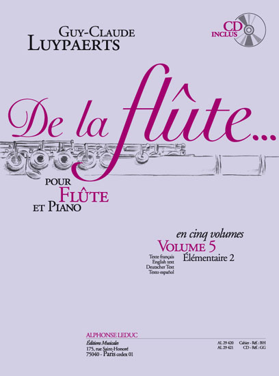 Guy-Claude Luypaerts: Guy-Claude Luypaerts: de la Flte Vol.5: Flute: