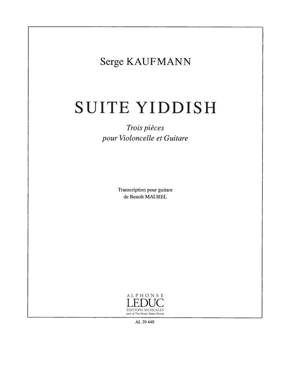 Kaufmann: Suite Yiddish: Cello: Score