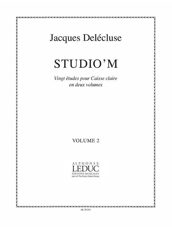Jacques Delcluse: Studio'M Vol.2: Percussion: Study