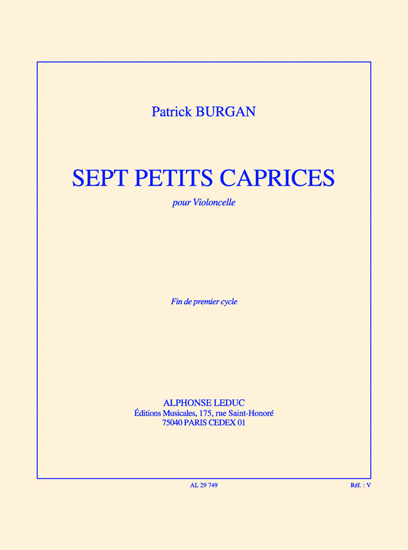 Burgan: 7 petits caprices: Cello: Instrumental Work