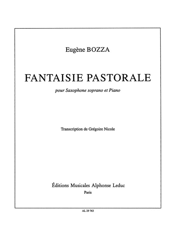 Eugène Bozza: Fantaisie Pastorale Op.37: Saxophone: Instrumental Work