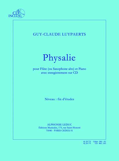 Luypaerts: Physalie (fin d'tudes) pour flte et piano: Flute