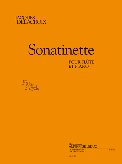 Delacroix: Sonatinette pour flte et piano: Flute: Instrumental Work
