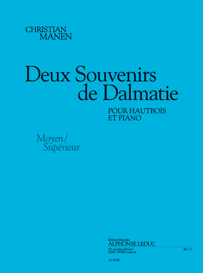 Manen: 2 Souvenirs De Dalmatie: Oboe: Instrumental Work