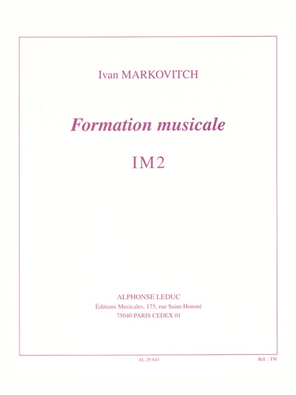 Ivan Markovitch: Music Theory (IM2): Vocal: Artist Songbook