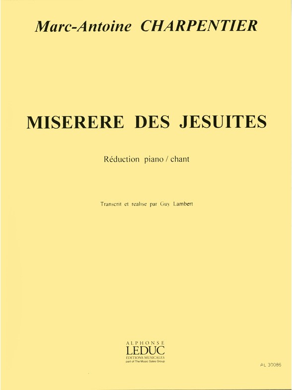 Marc-Antoine Charpentier: Miserere Des Jesuites: Mixed Choir: Vocal Score