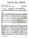 Gilles: Messe Des Morts -Requiem: SATB: Vocal Score