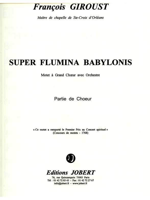 Giroust: Super Flumina Babylonis: SATB: Instrumental Work