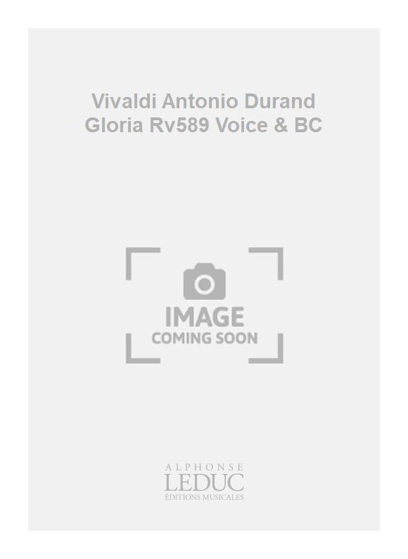 Antonio Vivaldi: Vivaldi Antonio Durand Gloria Rv589 Voice & BC