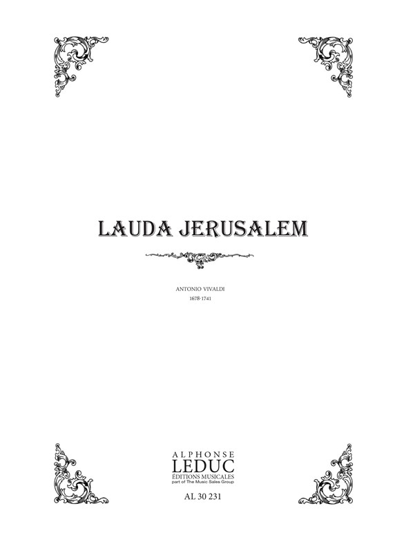 Antonio Vivaldi: Lauda Jerusalem: Vocal: Part