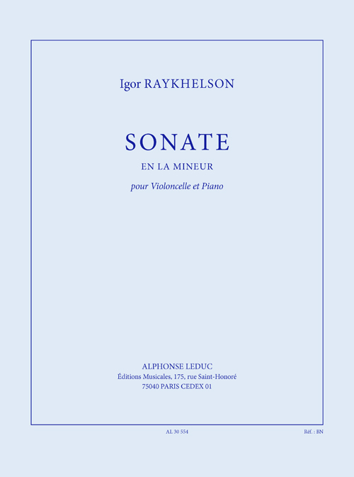 Raykhelson: Sonate en la mineur pour violoncelle et piano: Cello