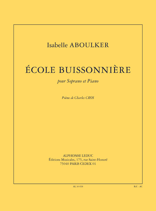 Isabelle Aboulker: cole buissonnire pour soprano et piano: Voice