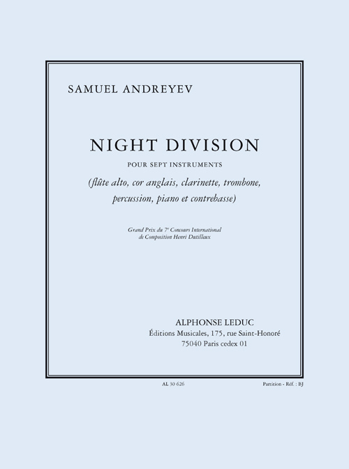 Andreyev: Night division pour 7 instruments: Ensemble