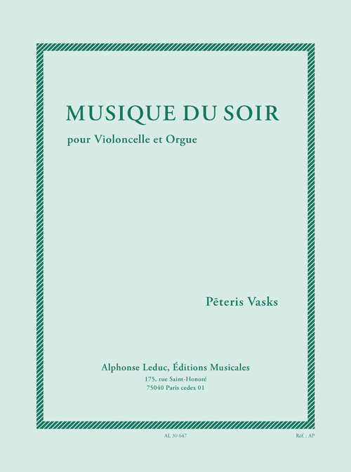 Pêteris Vasks: Musique du soir (7e/8e) pour violoncelle et orgue: Cello: