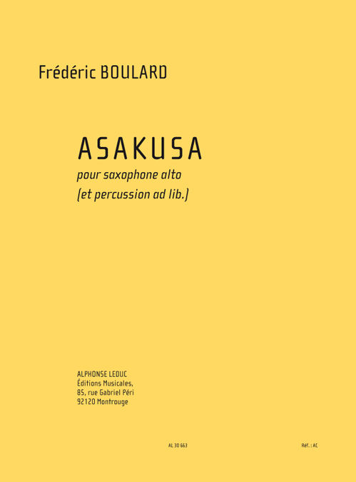 F. Boulard: Asakusa: Alto Saxophone: Instrumental Work