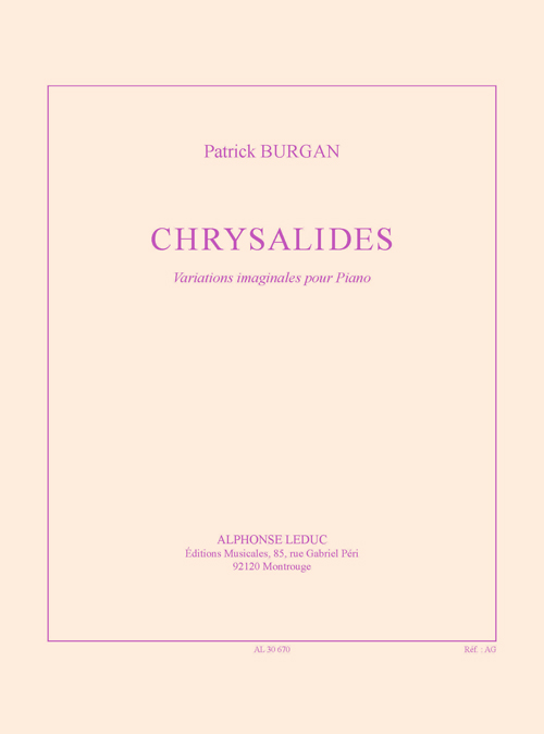 Patrick Burgan: Chrysalides: Electric Keyboard: Instrumental Work