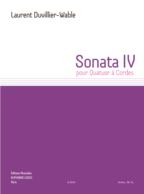 Laurent Duvillier-Wable: Sonater IV: String Quartet: Score