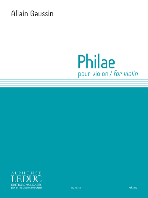 Allain Gaussin: Philae For Solo Violin: Violin: Instrumental Work