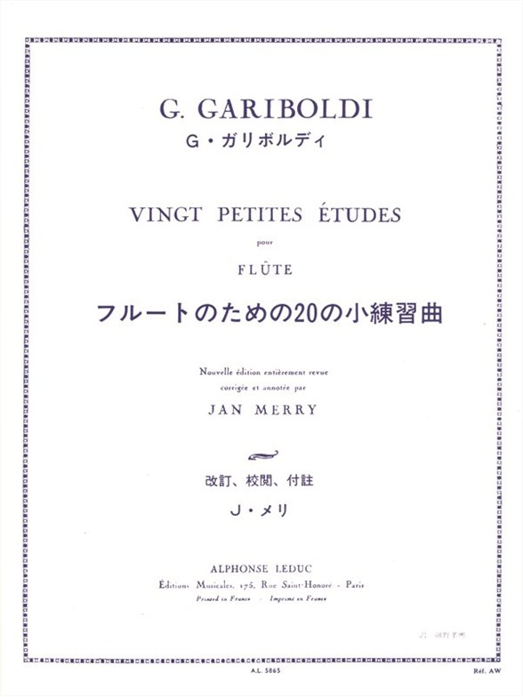 Giuseppe Gariboldi: Vingt Petites Etudes Op. 132: Flute: Study