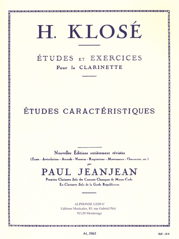Hyacinthe-Elonore Klos: Etudes Et Exercices Pour La Clarinette: Clarinet: