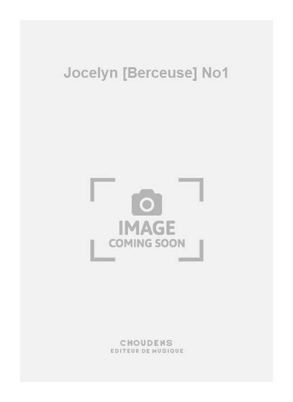 Godard: Jocelyn [Berceuse] No1