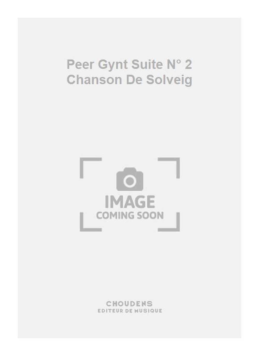 Edvard Grieg: Peer Gynt Suite N 2 Chanson De Solveig: Accordion Ensemble