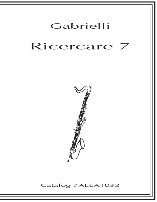 Domenico Gabrielli: Ricercare 7: Clarinet Solo: Instrumental Work