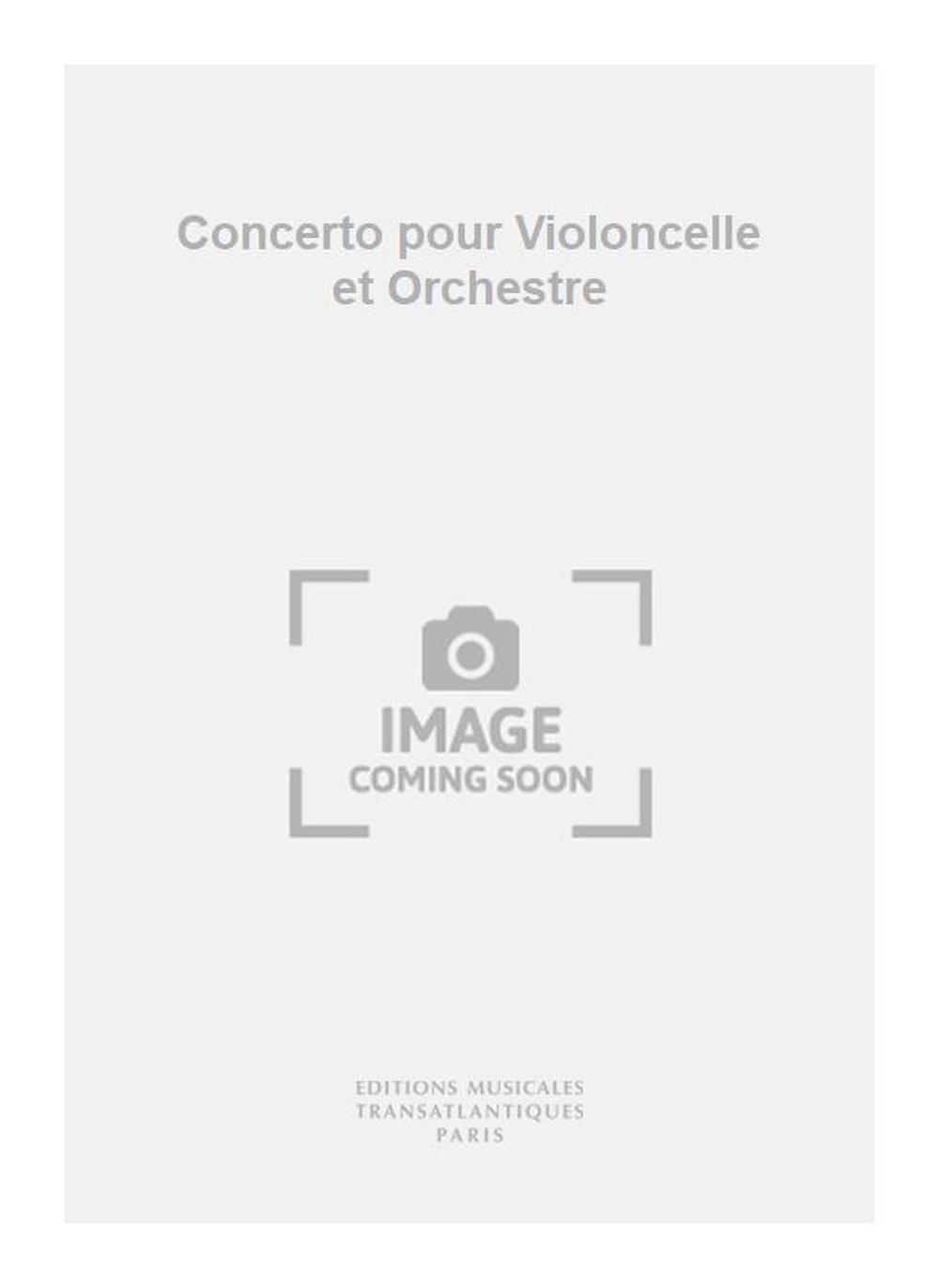Janson: Concerto pour Violoncelle et Orchestre