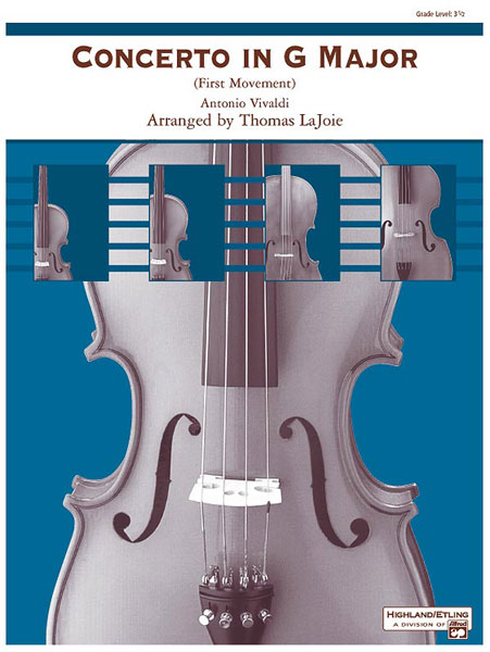 Antonio Vivaldi: Concerto In G: String Orchestra: Score and Parts
