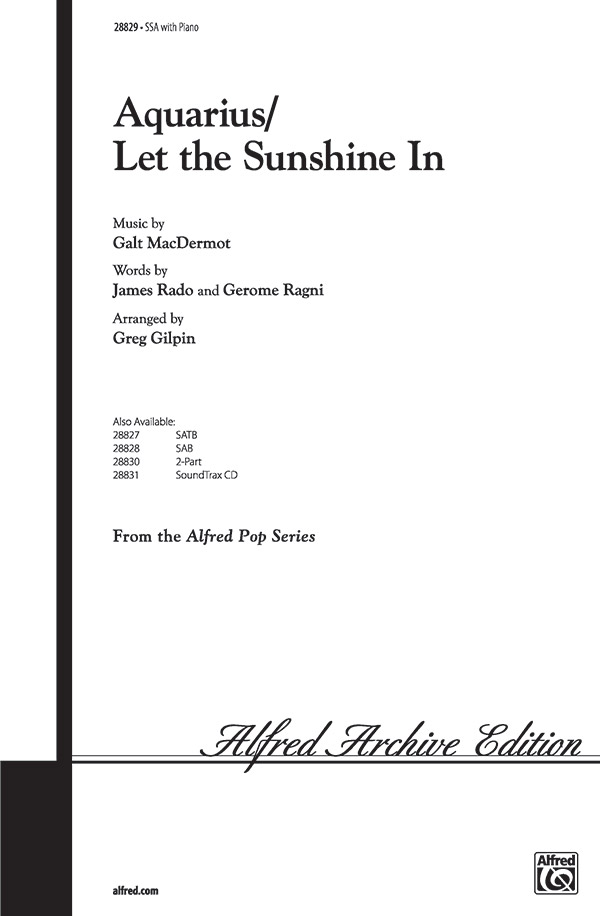 Galt MacDermot: Aquarius / Let the Sunshine In: Mixed Choir: Vocal Score