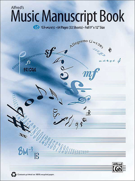 Alfred's Music Manuscript Book  10-Stave: Manuscript