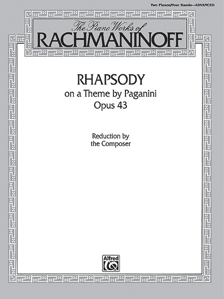 Sergei Rachmaninov: Rhapsody On A Theme By Paganini Op.43: Piano: Instrumental