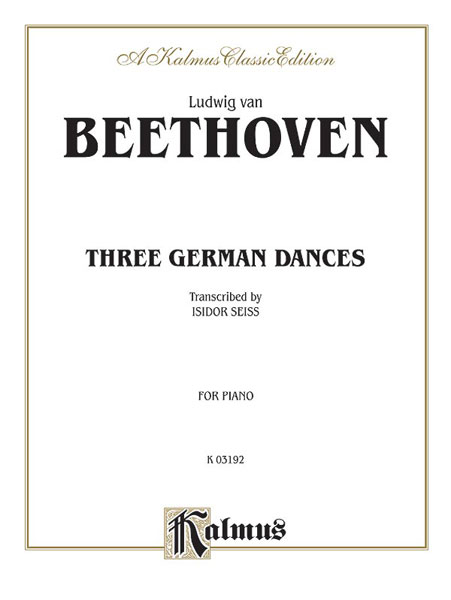Ludwig van Beethoven: Three German Dances: Piano: Instrumental Work