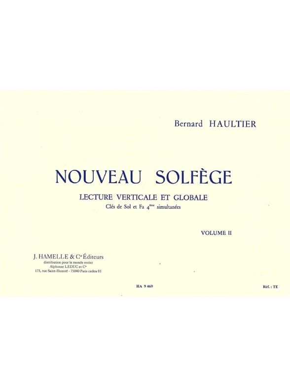 Haultier: Nouveau Solfge Vol. 2: Instrumental Tutor