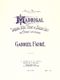 Gabriel Faur: Madrigal Op.35: SATB: Vocal Score