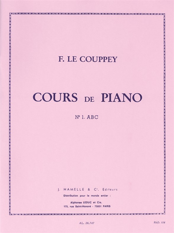 Flix Le Couppey: Cours de Piano 1: A.B.C. Methode pour Commencants