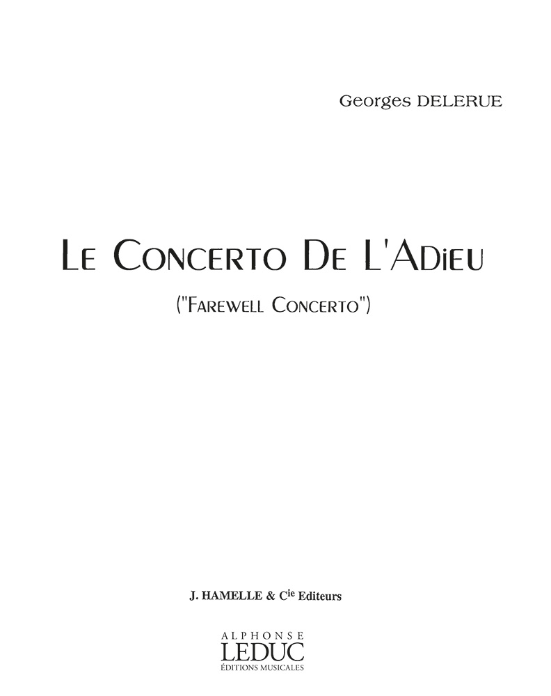 Delerue: Concerto De L'Adieu