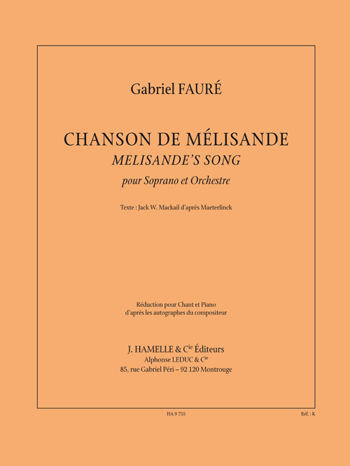 Gabriel Faur: Chanson De Mlisande: Soprano: Instrumental Work