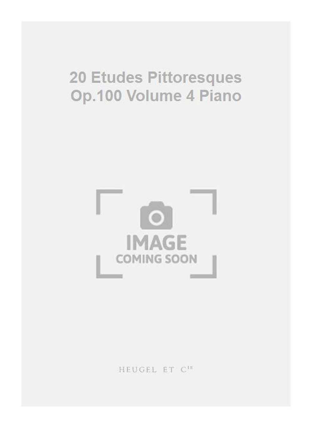 Georges Bull: 20 Etudes Pittoresques Op.100 Volume 4 Piano