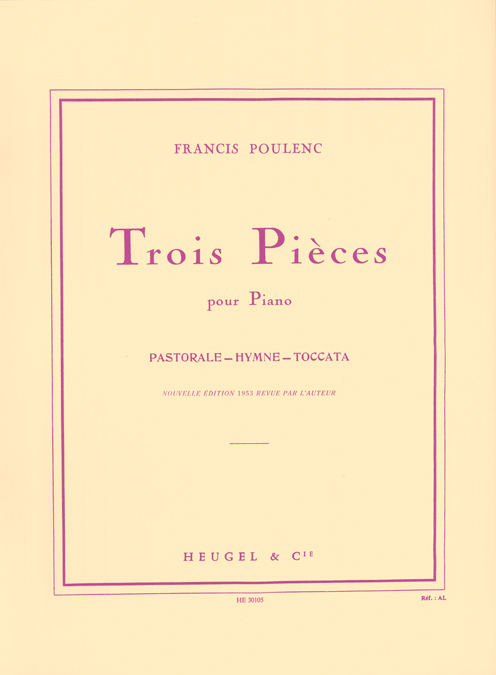 Francis Poulenc: Trois Pieces Pour Piano: Piano: Instrumental Album