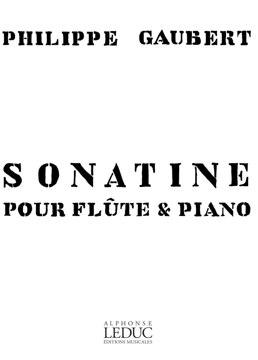 Philippe Gaubert: Sonatine: Flute: Instrumental Work