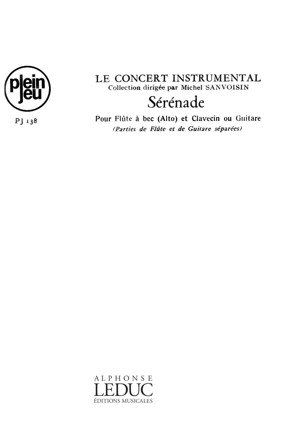 Gaston Saux: Concert Instrumental - Serenade