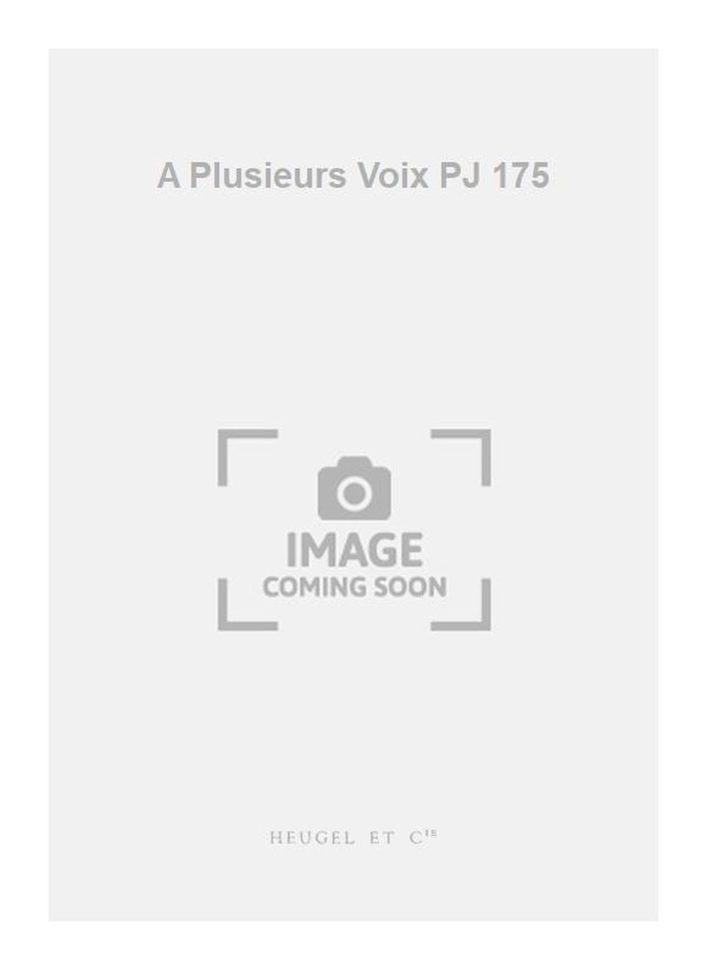 Marc Bleuse: A Plusieurs Voix PJ 175