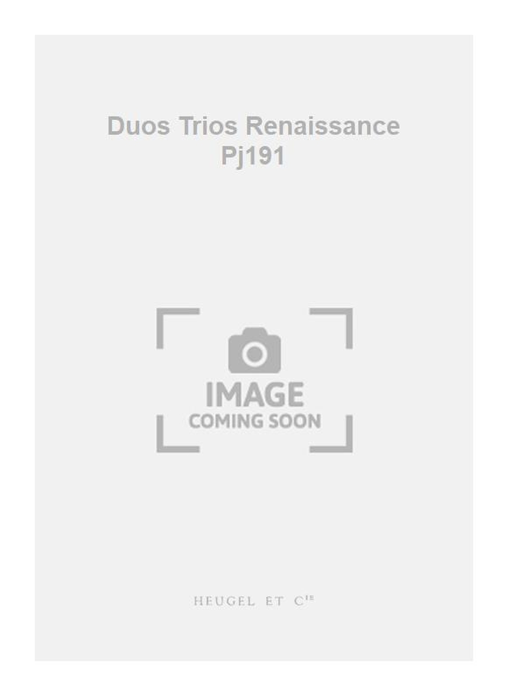 Jean de Castro: Duos Trios Renaissance Pj191